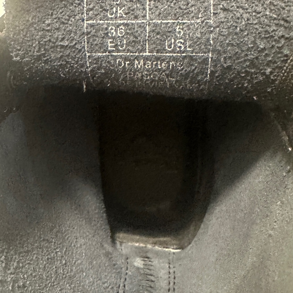 Used Doc Martens 1460 Pascal Pewter Metallic Leather Boots US5 UK3 Koram Flash - Picture 9 of 10